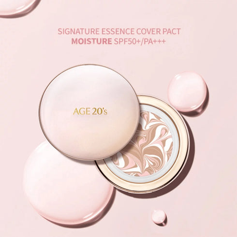 Machiaj coreean cu acoperire medie și efect de piele sănătoasă
AGE 20’s Essence Cover Pact Moisture 21 uniformizează nuanța tenului și hidratează pielea, oferind un aspect natural și proaspăt.  WowSkin Romania